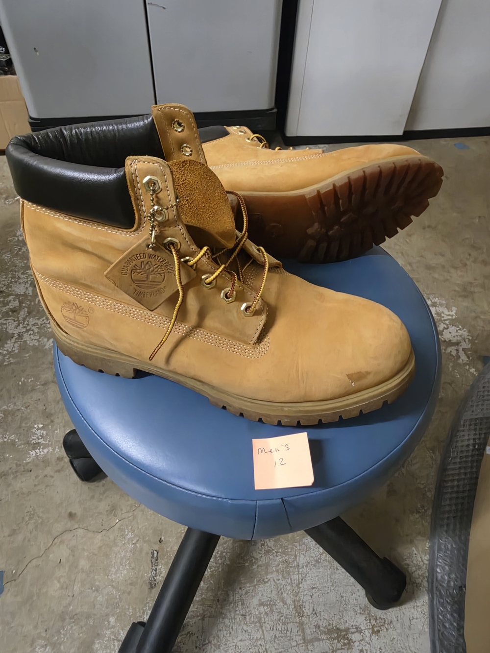 Timberland Men’s Wheat/Tan Nubuck Lace-Up Work Boots